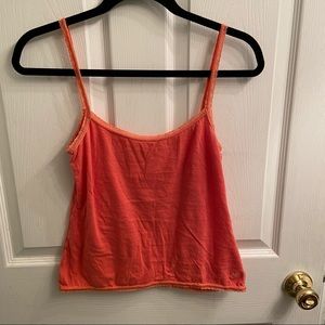 😀Lacy Orange Tank Top*